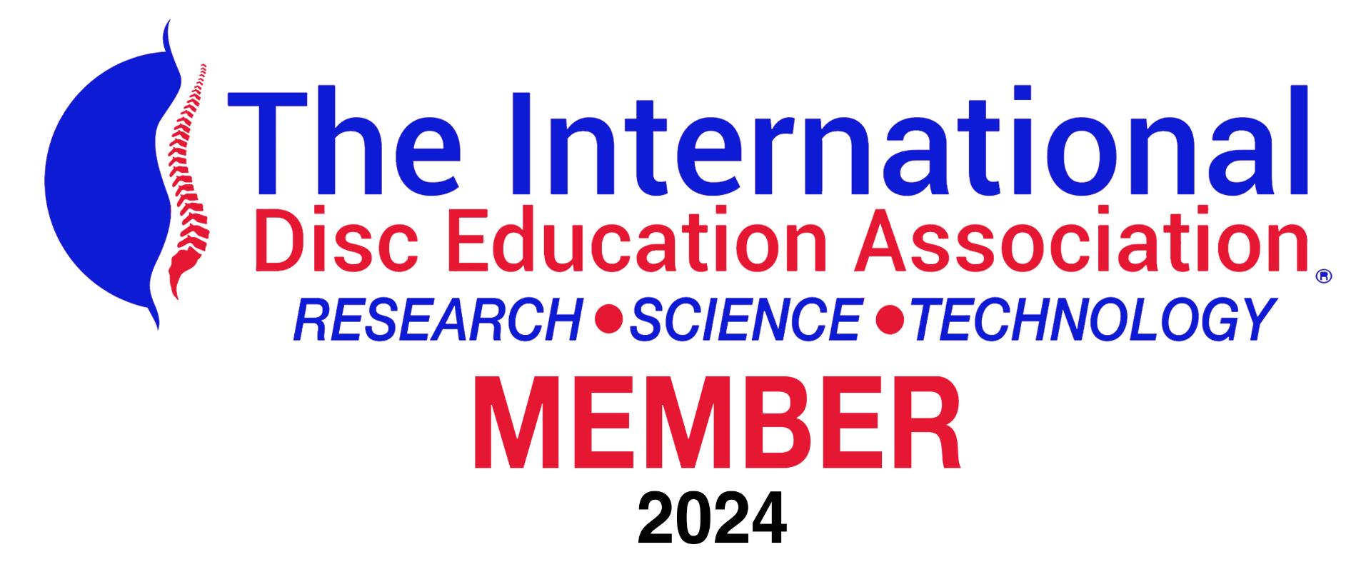 International Disc Education Association Member 2024 badge