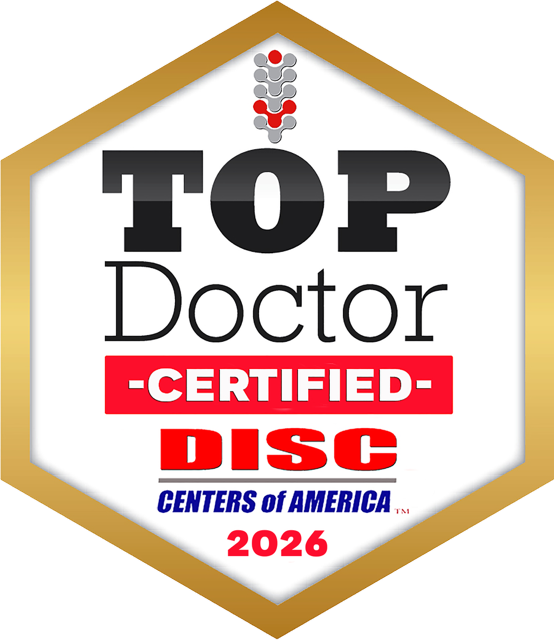 DCOA Top Doctor Certified 2026 — Disc Centers of America