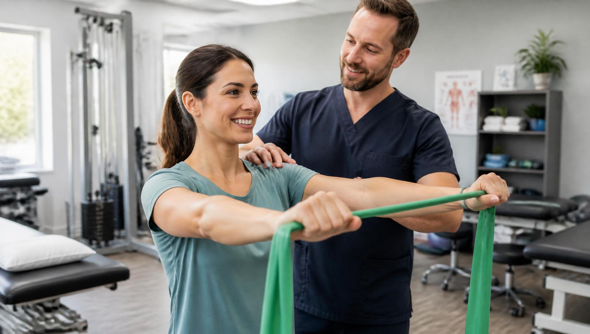 Rehabilitation therapy session for injury prevention