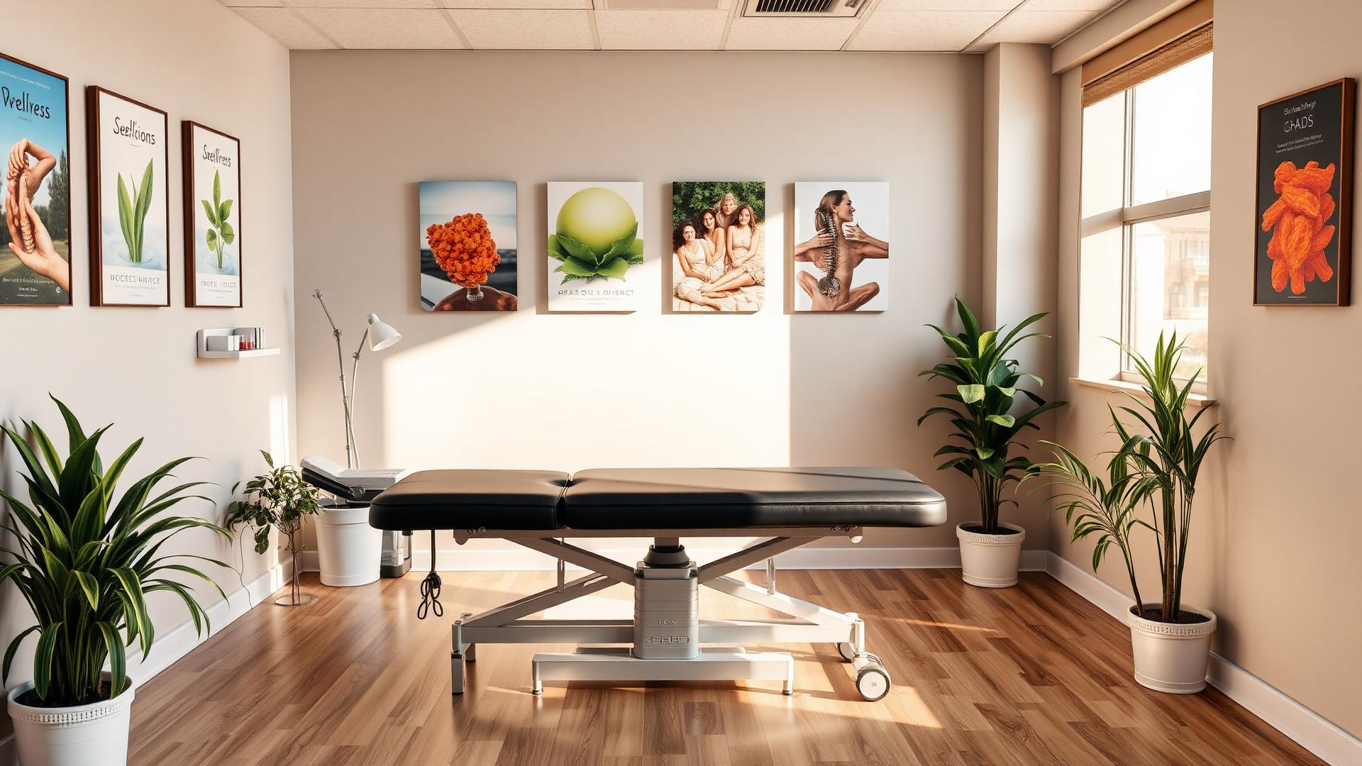 Modern chiropractic treatment room