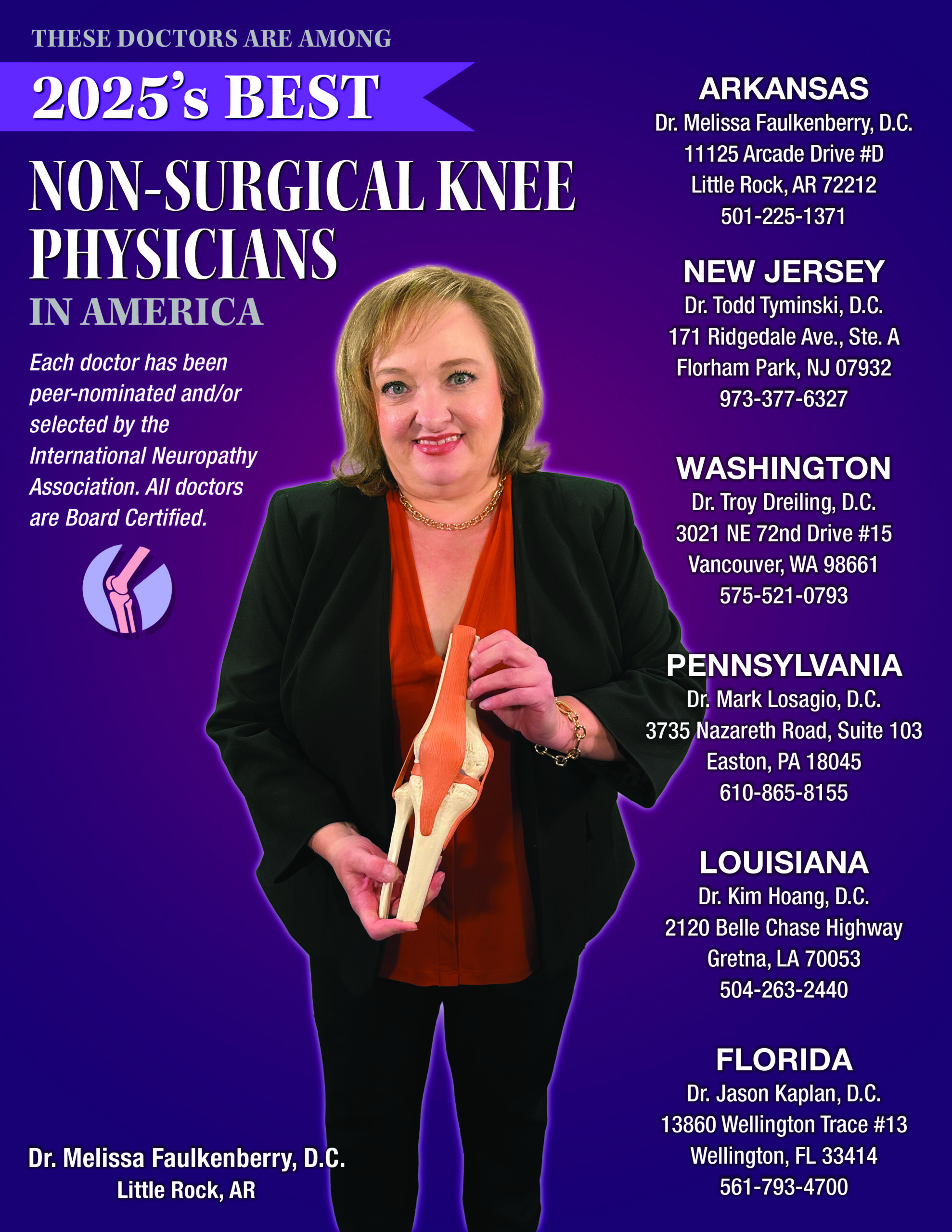 Dr. Melissa Faulkenberry recognized as one of 2025’s best neuropathy physicians in America